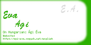 eva agi business card