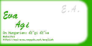 eva agi business card